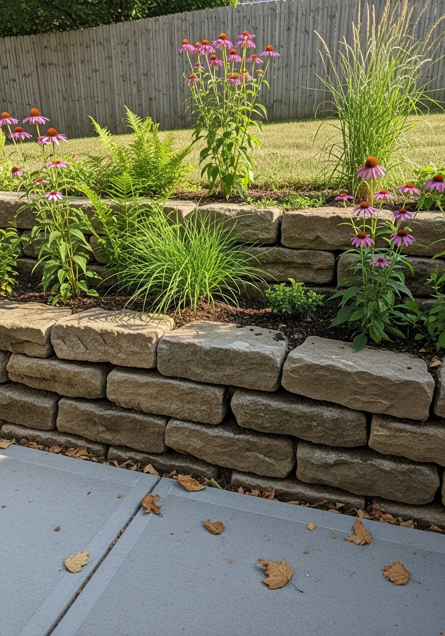 37. Wall With Native Plants