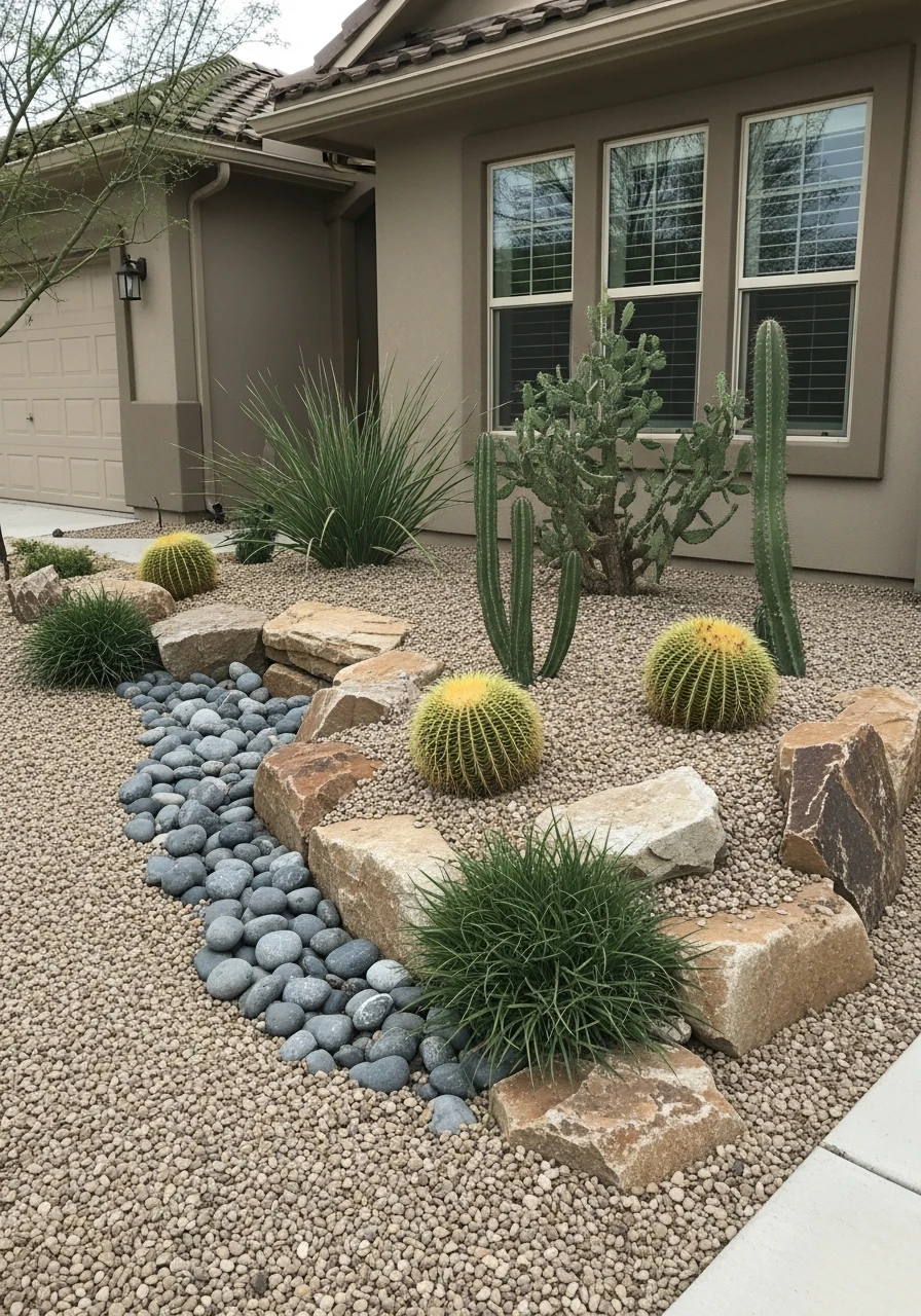 Desert Rock Garden - 35 Gorgeous Rock Garden Ideas for Your Backyard Oasis!