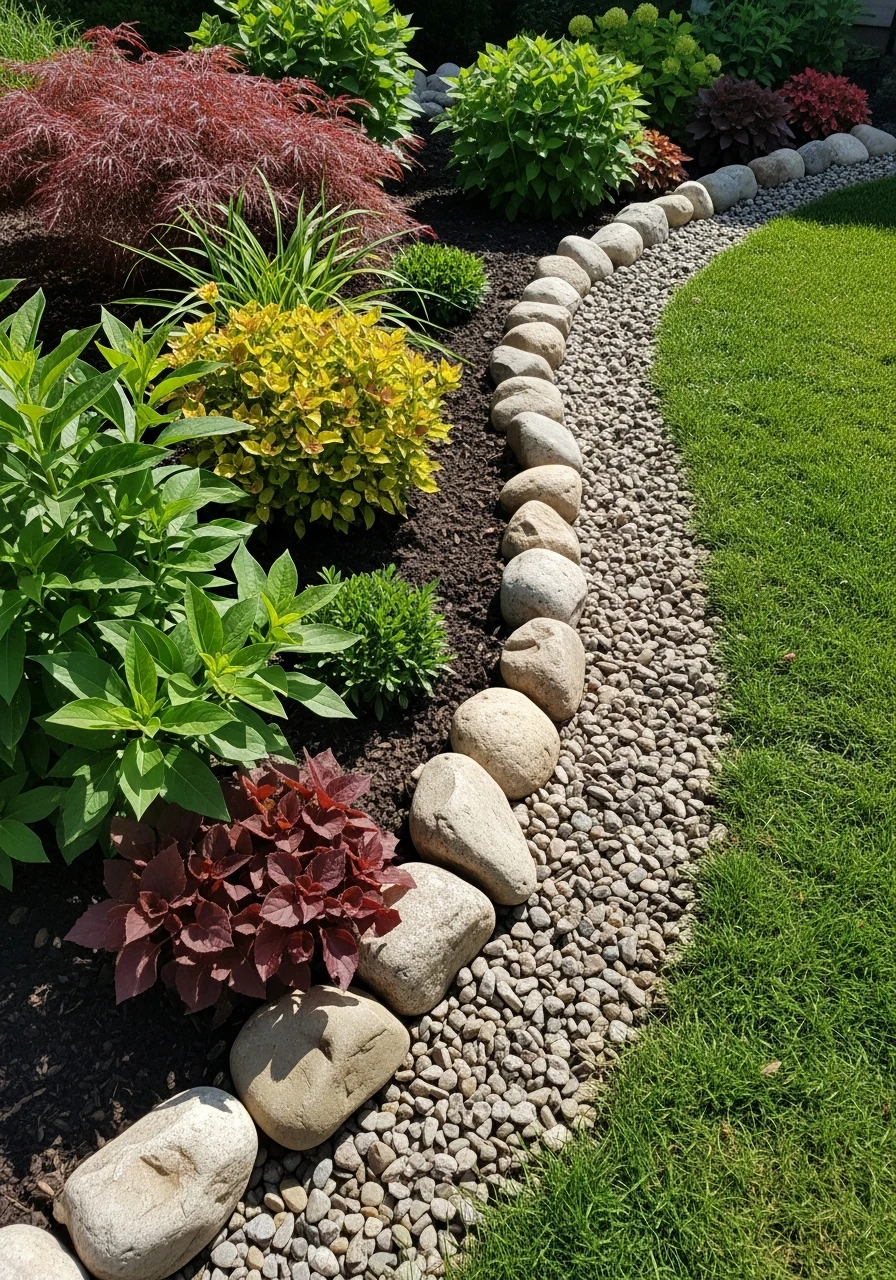 Wild Rock Border - 35 Gorgeous Rock Garden Ideas for Your Backyard Oasis!