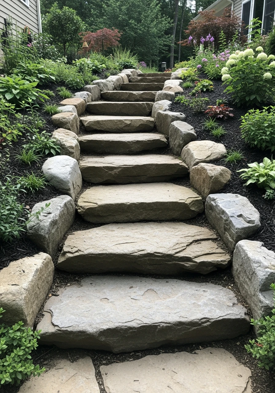 Rock Blocks & Steps - 35 Gorgeous Rock Garden Ideas for Your Backyard Oasis!