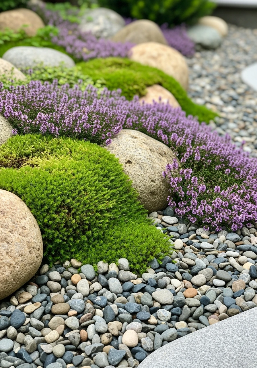 Gravel & Groundcover - 35 Gorgeous Rock Garden Ideas for Your Backyard Oasis!