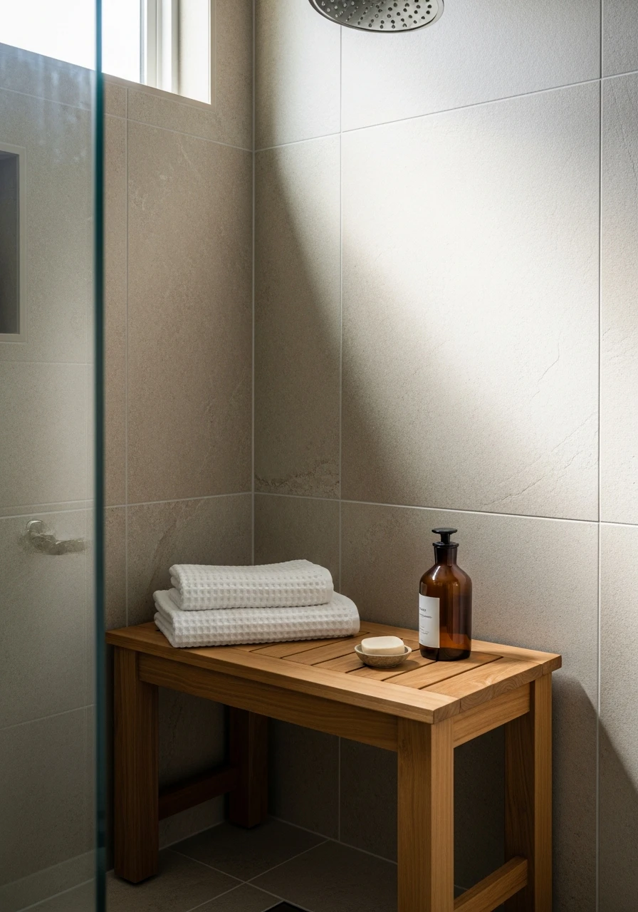 Teak Shower Bench