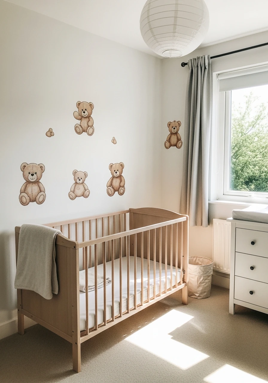 Bear Wall Decals - 25 Cozy Teddy Bear Nursery Ideas You'll Adore