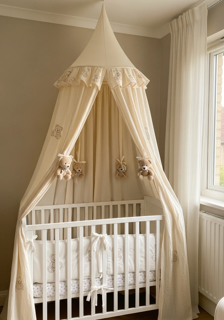 Bear Canopy Over Crib - 25 Cozy Teddy Bear Nursery Ideas You'll Adore