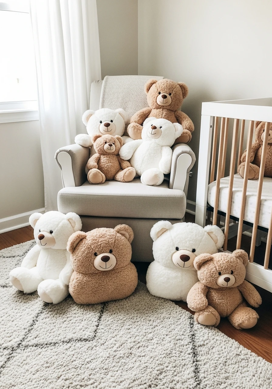 Bear Pillows & Cushions - 25 Cozy Teddy Bear Nursery Ideas You'll Adore