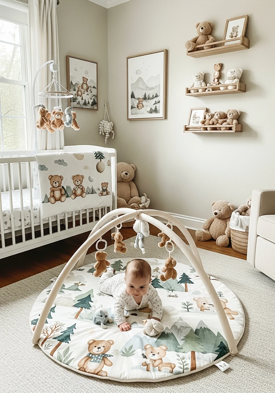 Bear Play Mat - 25 Cozy Teddy Bear Nursery Ideas You'll Adore