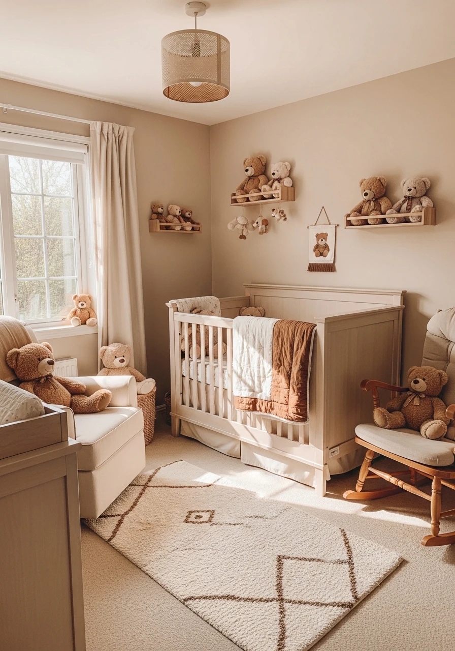 Soft Bear Color Palette - 25 Cozy Teddy Bear Nursery Ideas You'll Adore