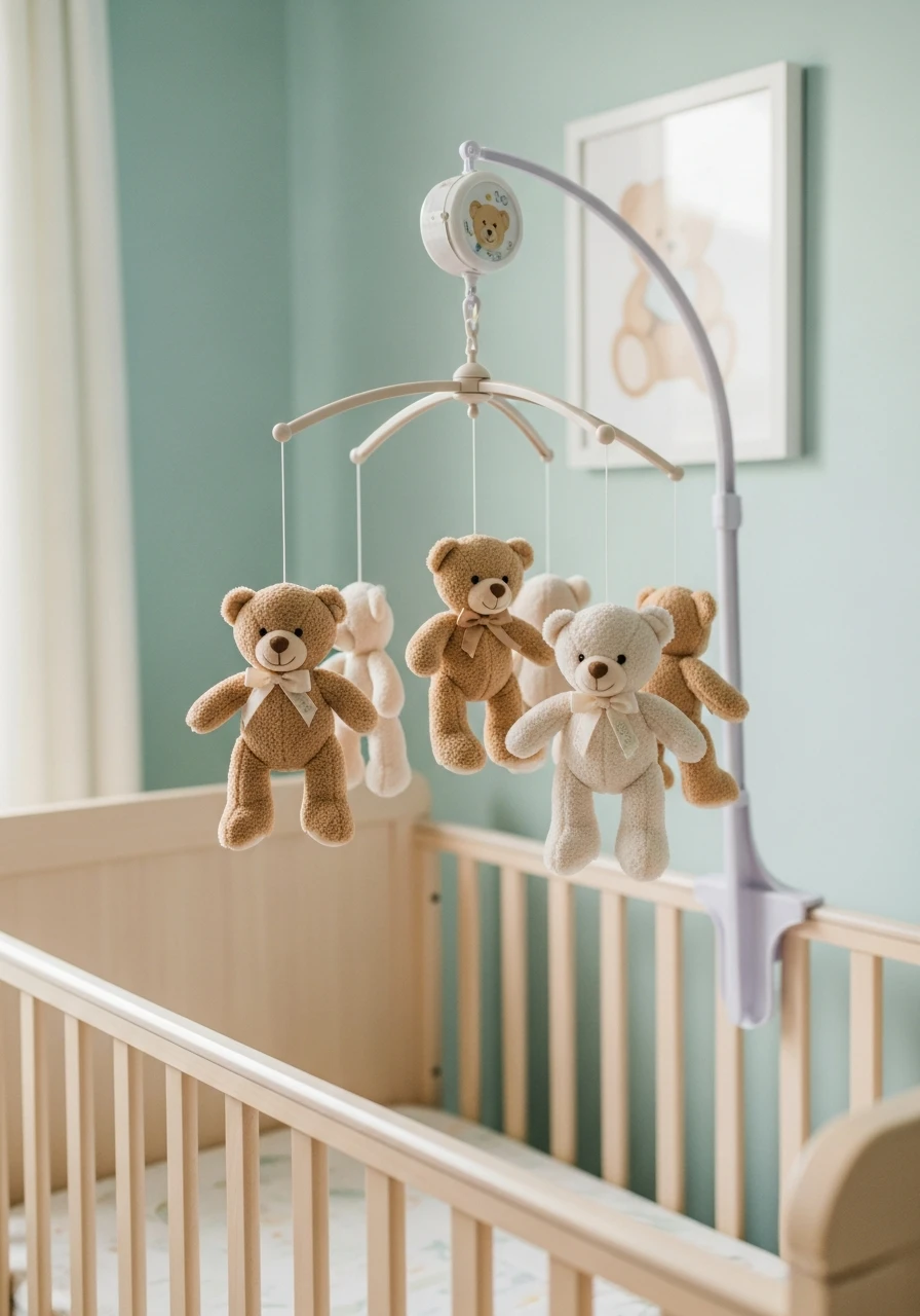 Bear Mobile Above Crib - 25 Cozy Teddy Bear Nursery Ideas You'll Adore