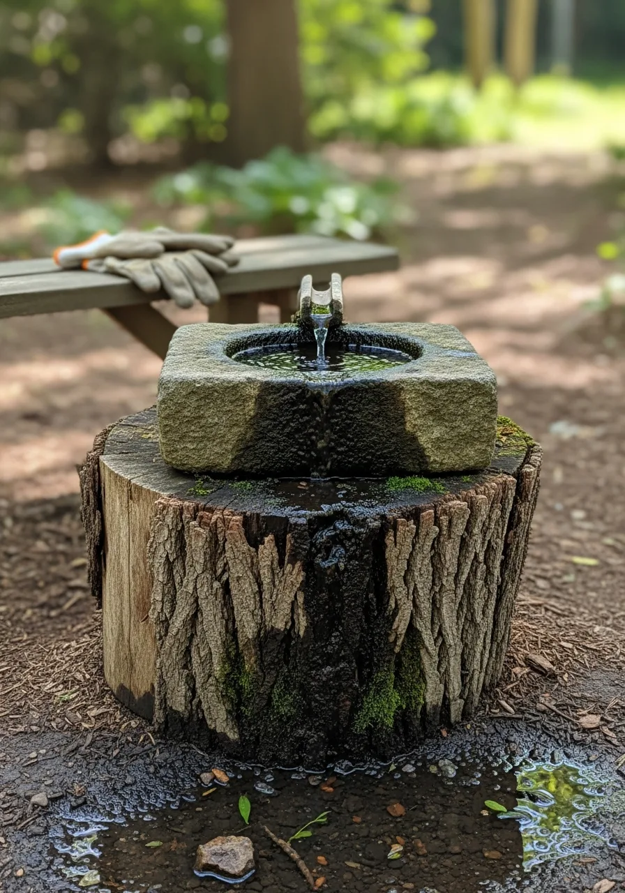 12. Log Water Feature Base