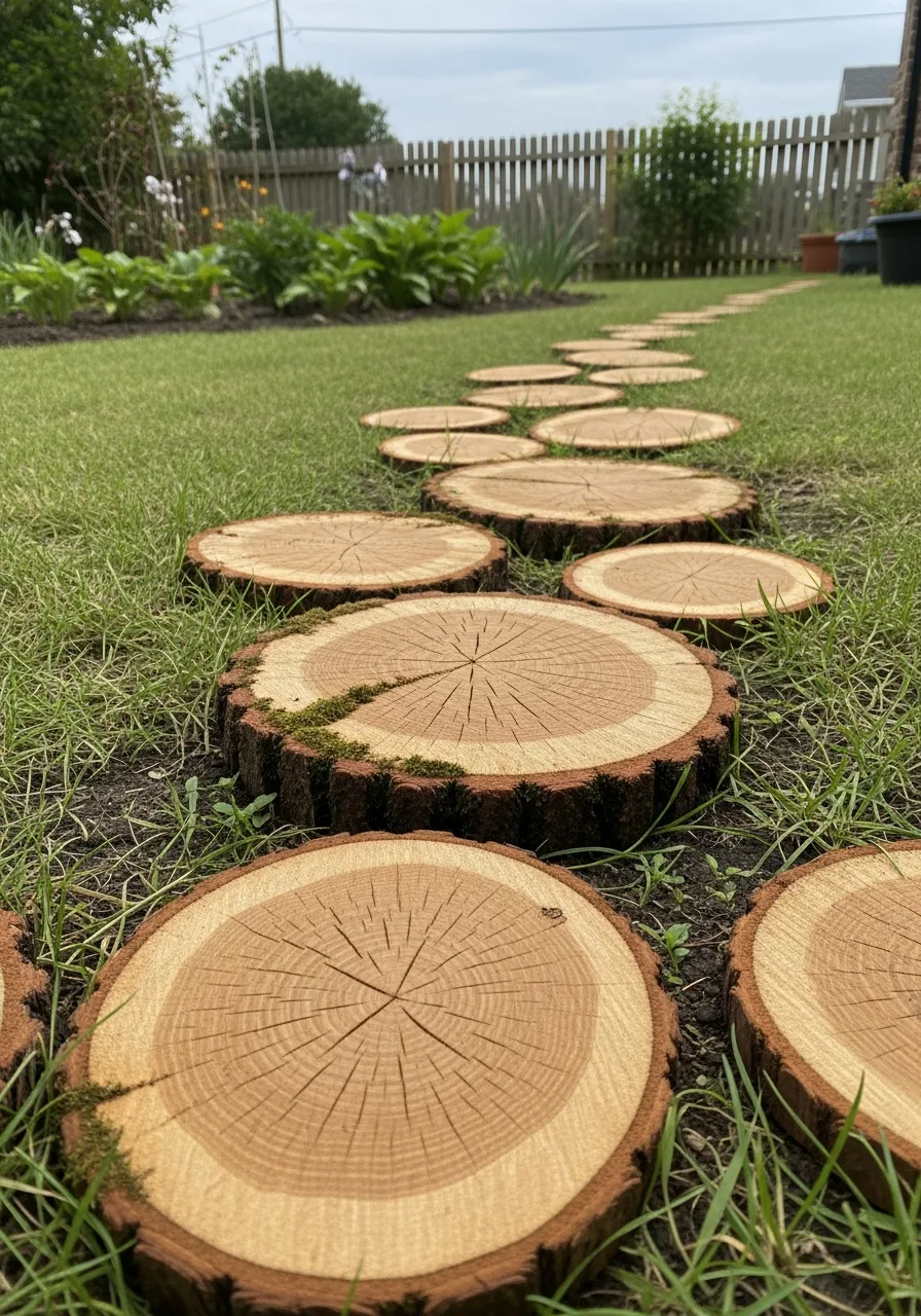 3. Log Slice Garden Pathway
