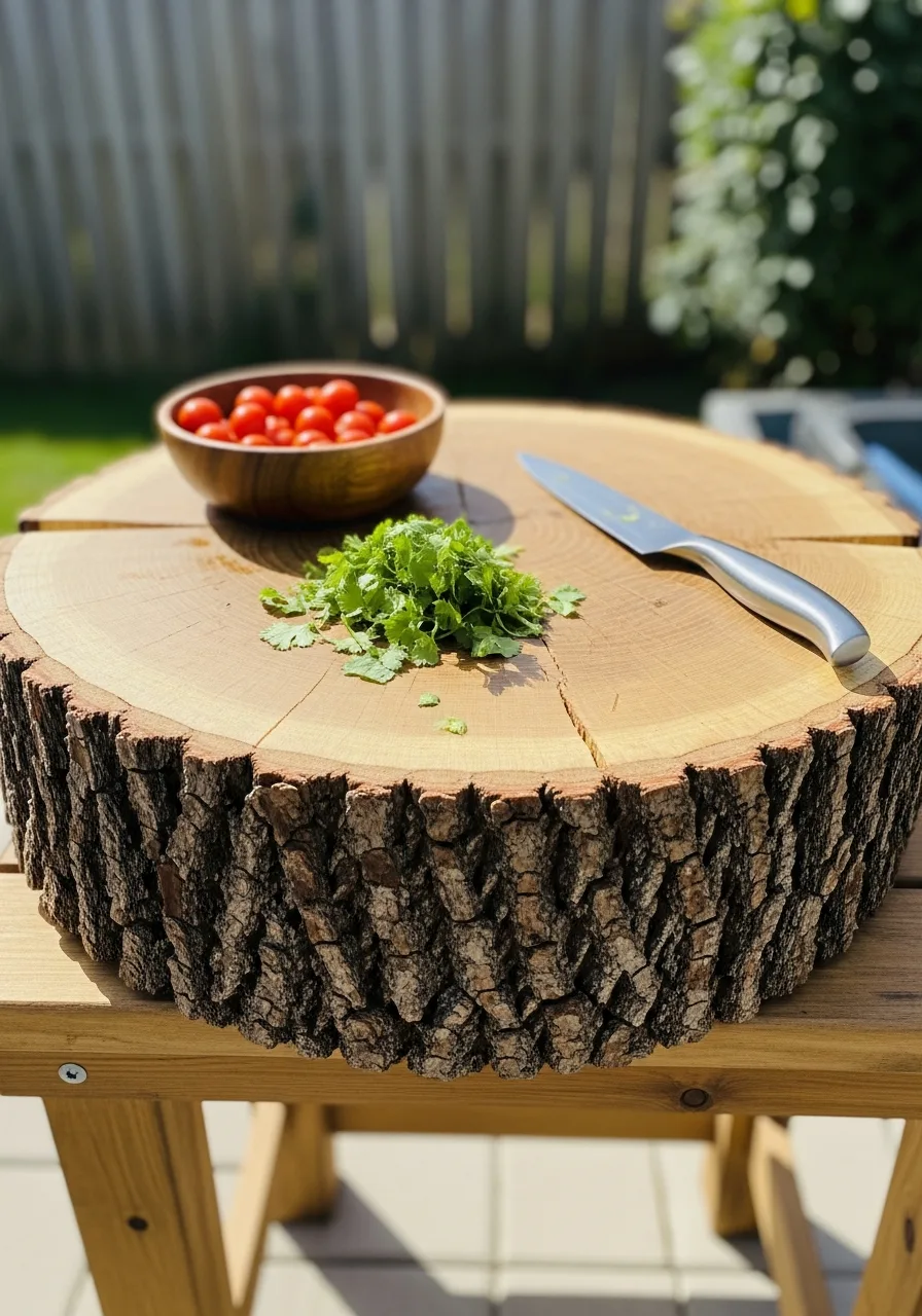 38. Log Kitchen Prep Station