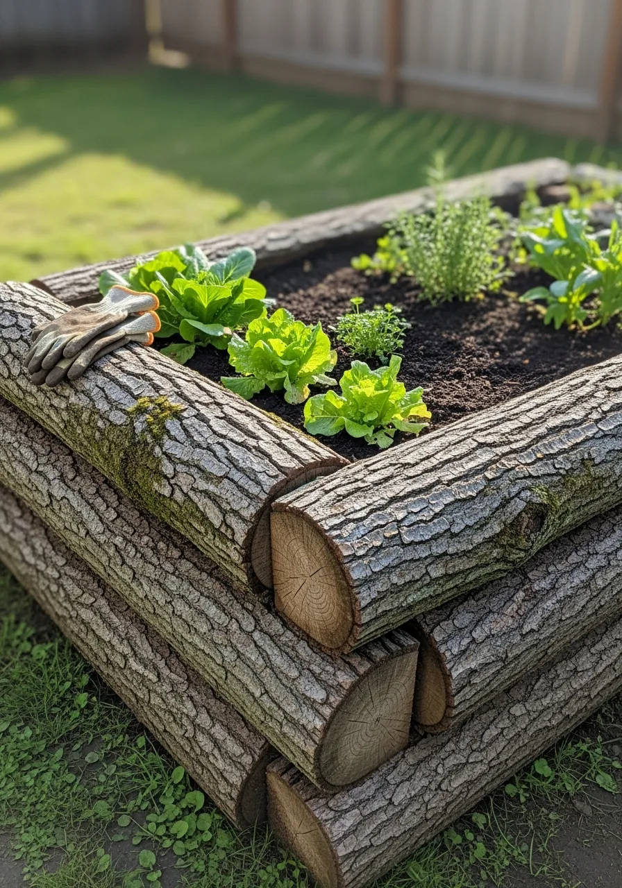4. Log Raised Garden Bed Base