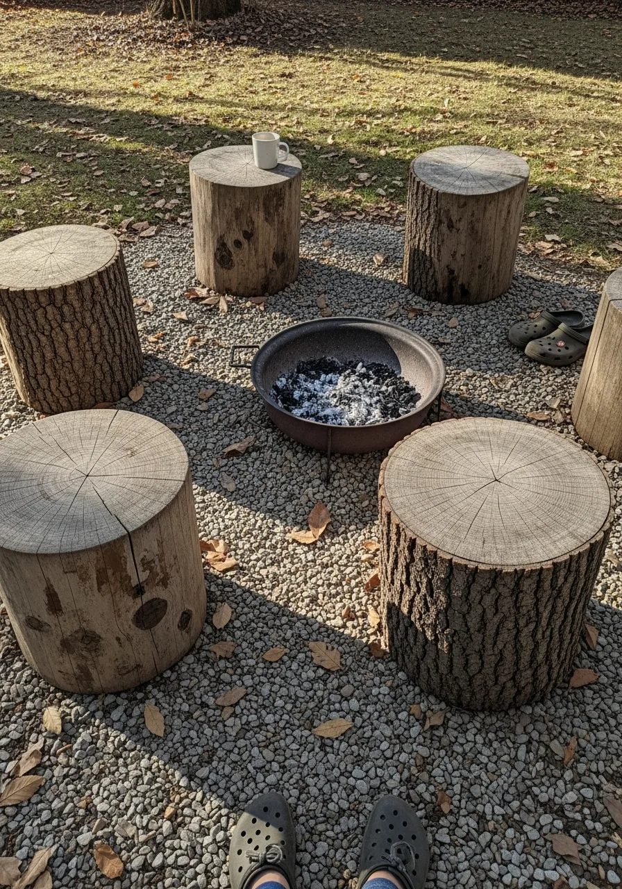 43. Log Natural Seating Circle