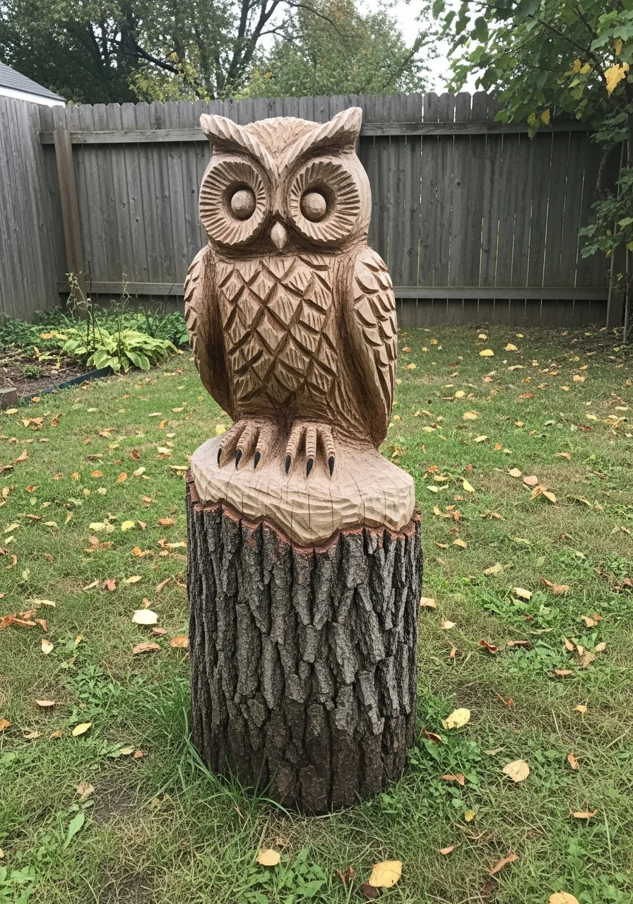 12. Stump Sculpture Art Piece