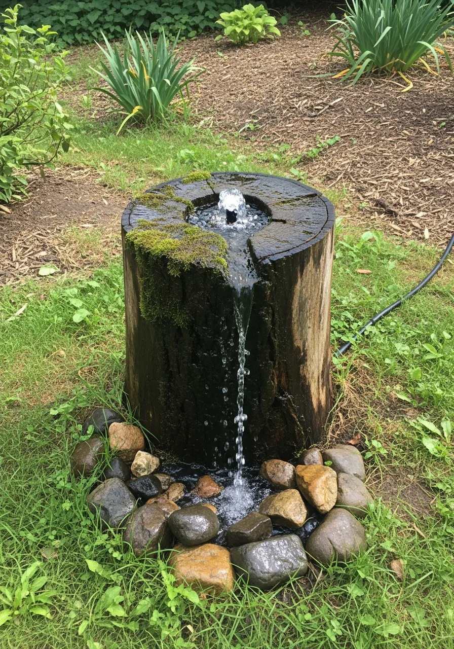 14. Stump Water Feature Fountain