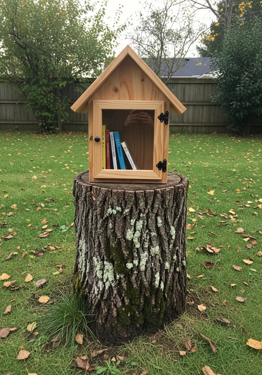 27. Stump Mini Library Box