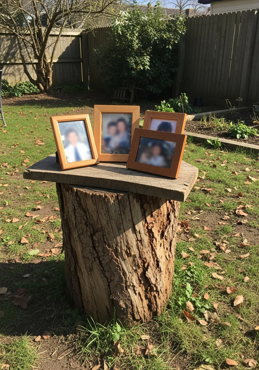 32. Stump Photo Gallery Stand