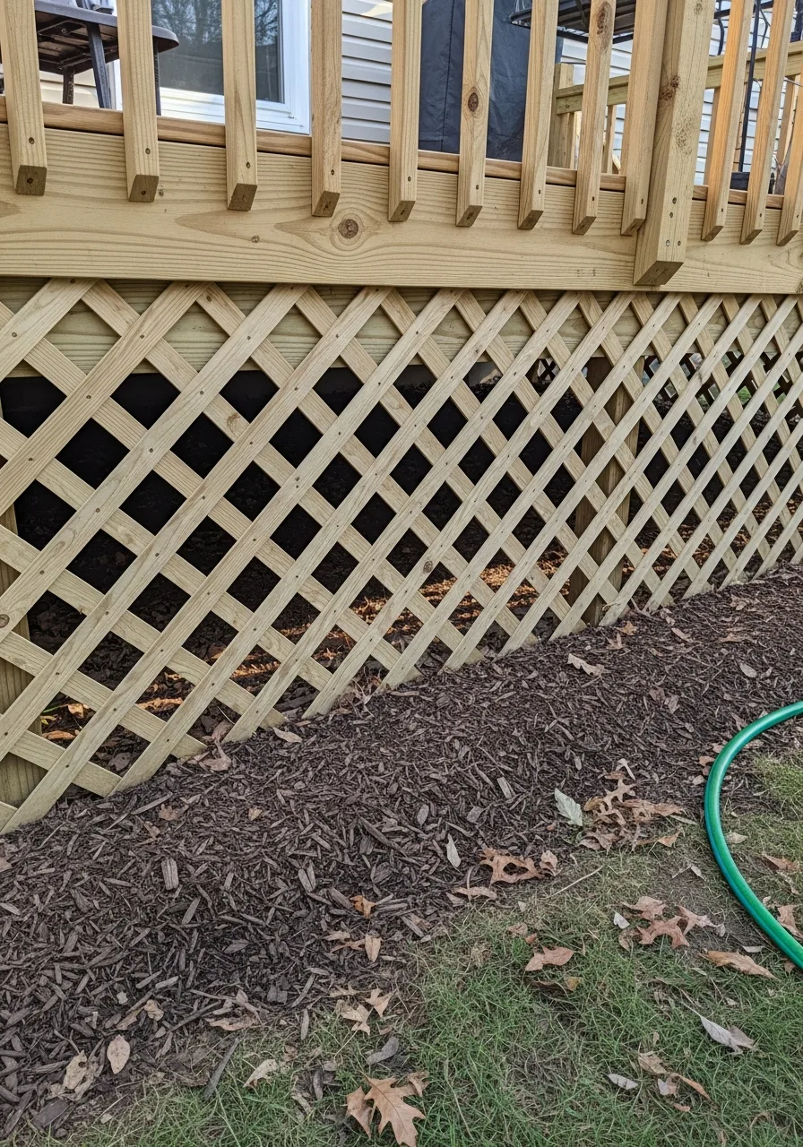 1. Classic Wood Lattice Skirting