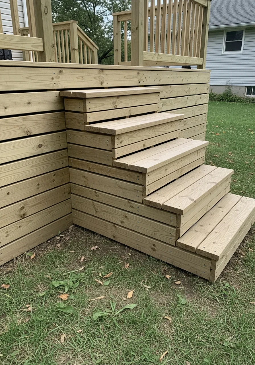 35. Skirting With Built-In Stairs