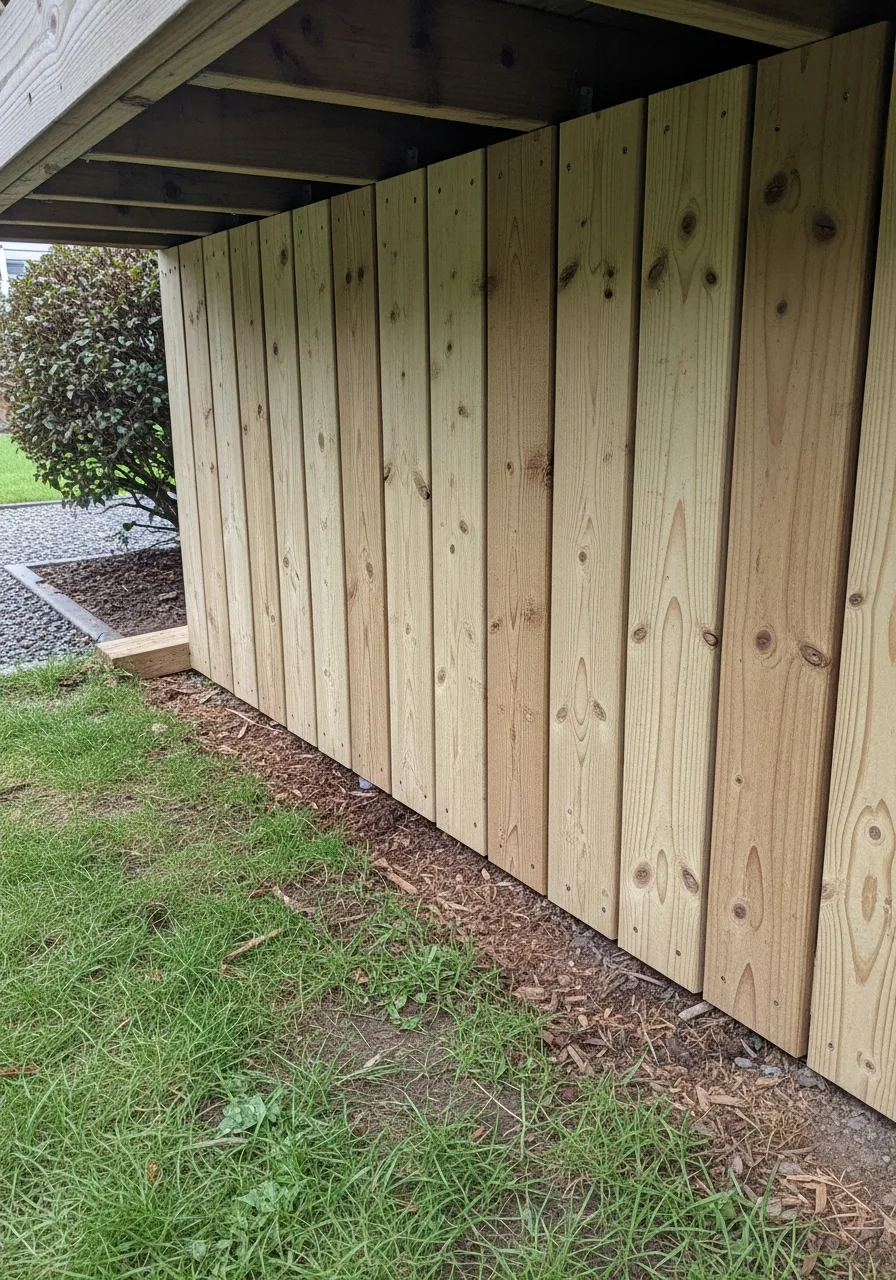 4. Vertical Wood Board Skirting