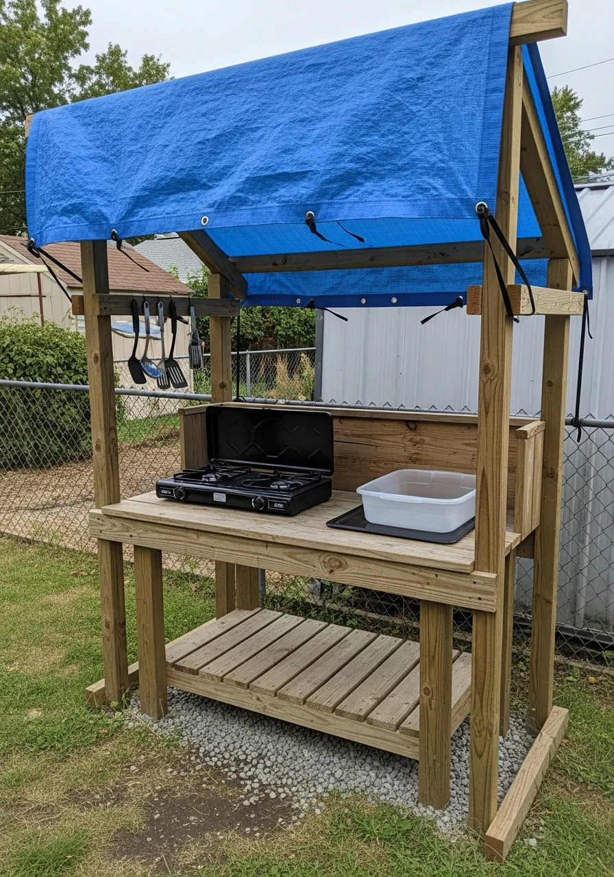 15. Tarp Roof Kitchen