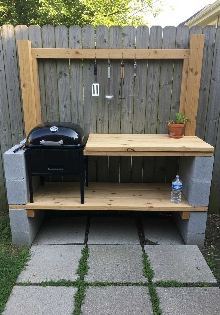 20. Fence-Backed Kitchen