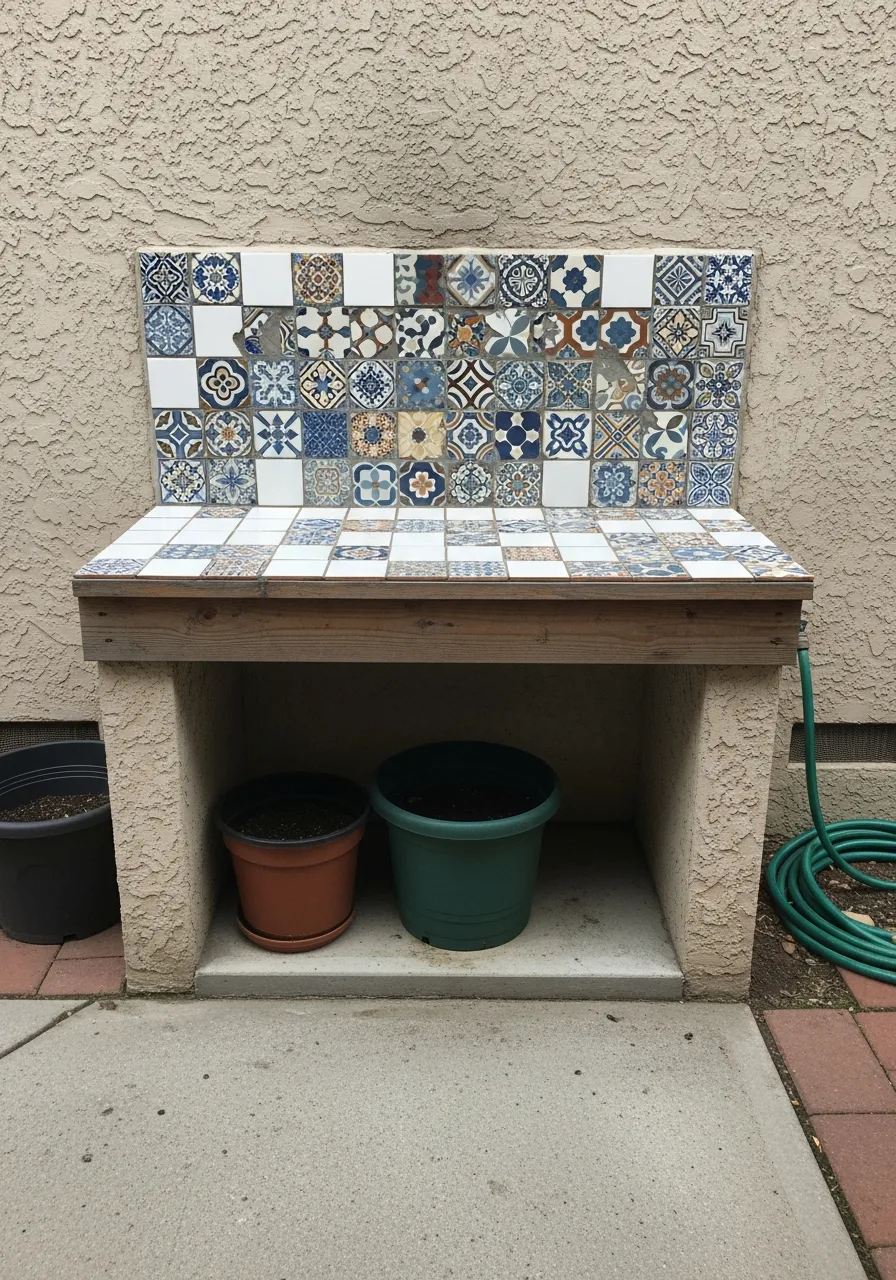 23. Recycled Tile Backsplash