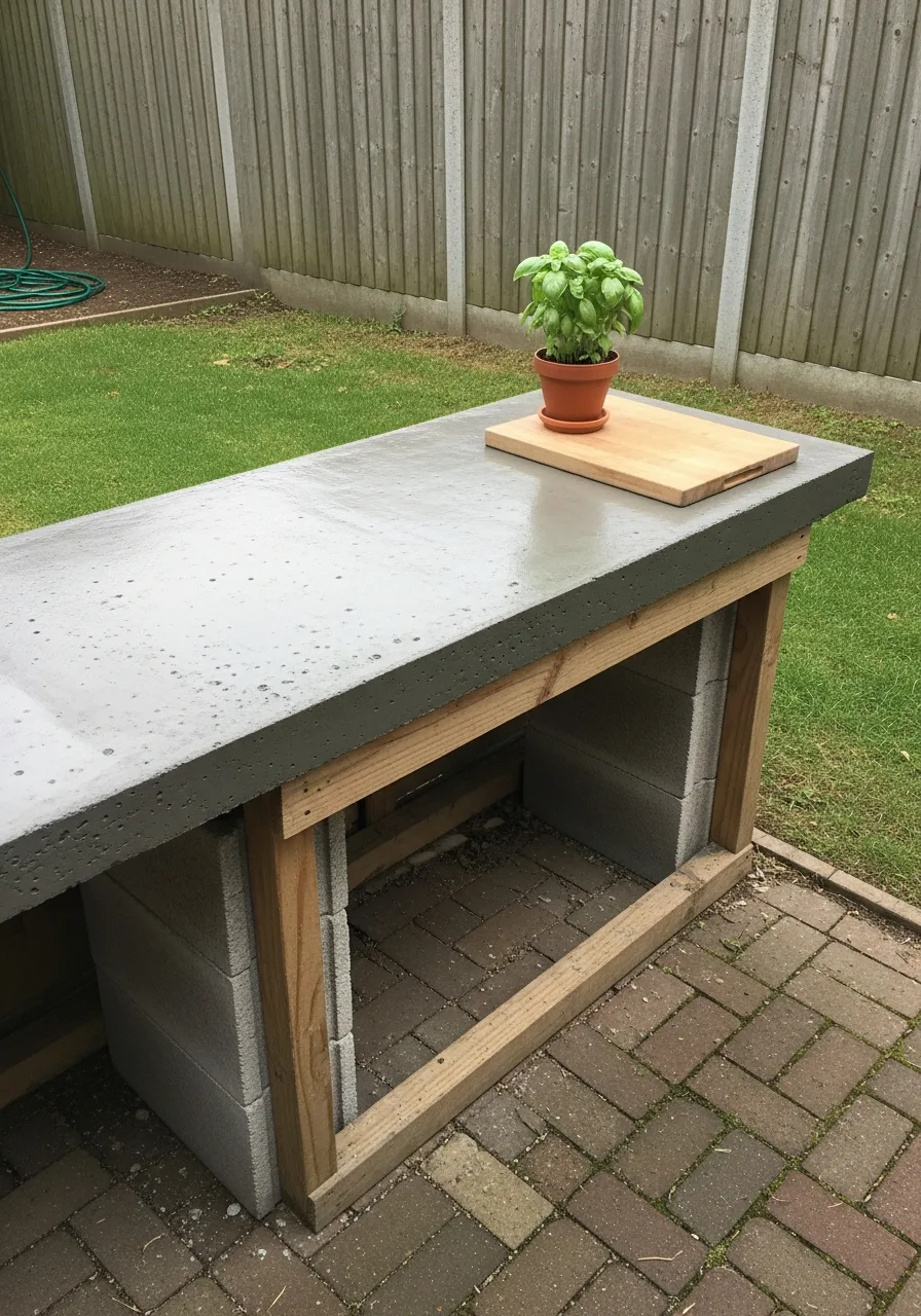 3. DIY Concrete Countertop