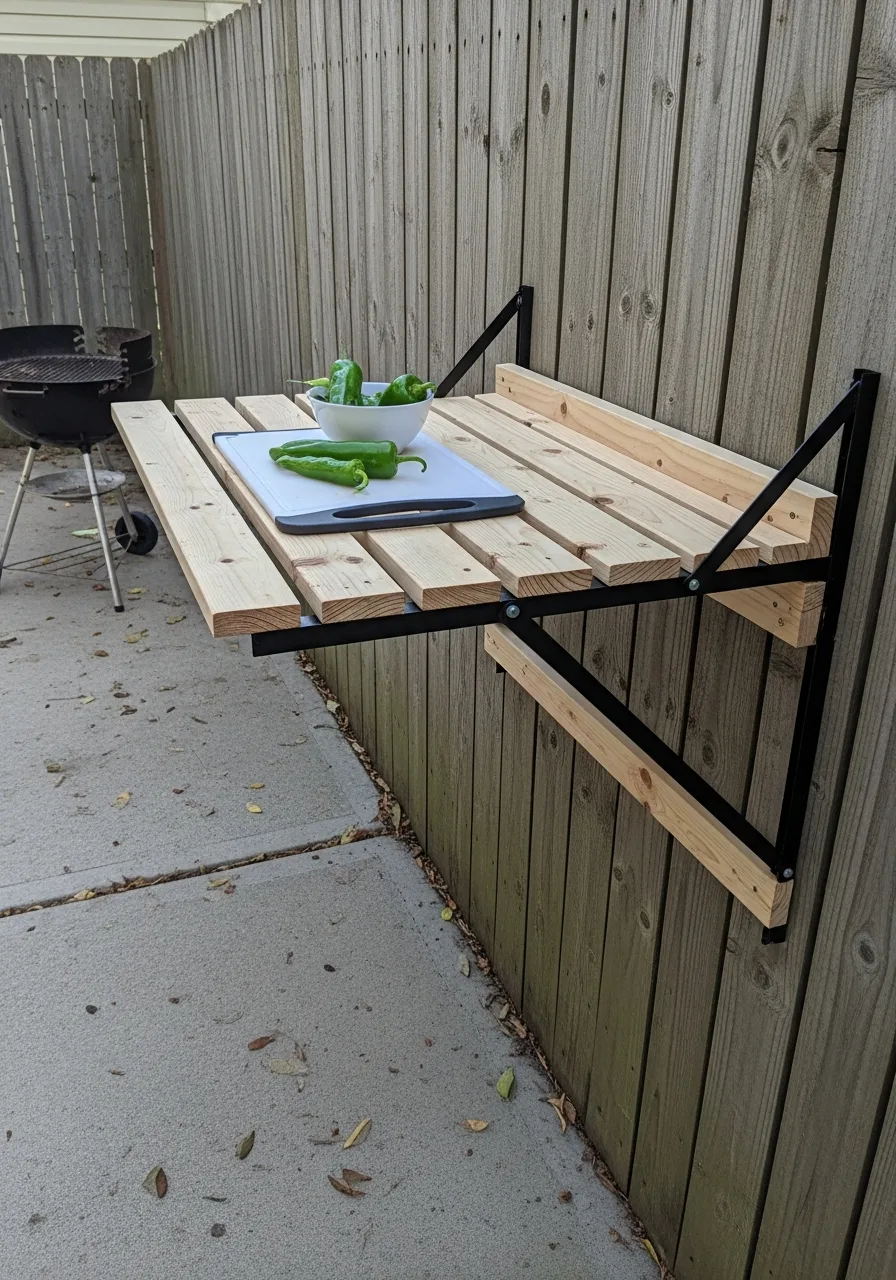 7. Fold-Down Prep Table