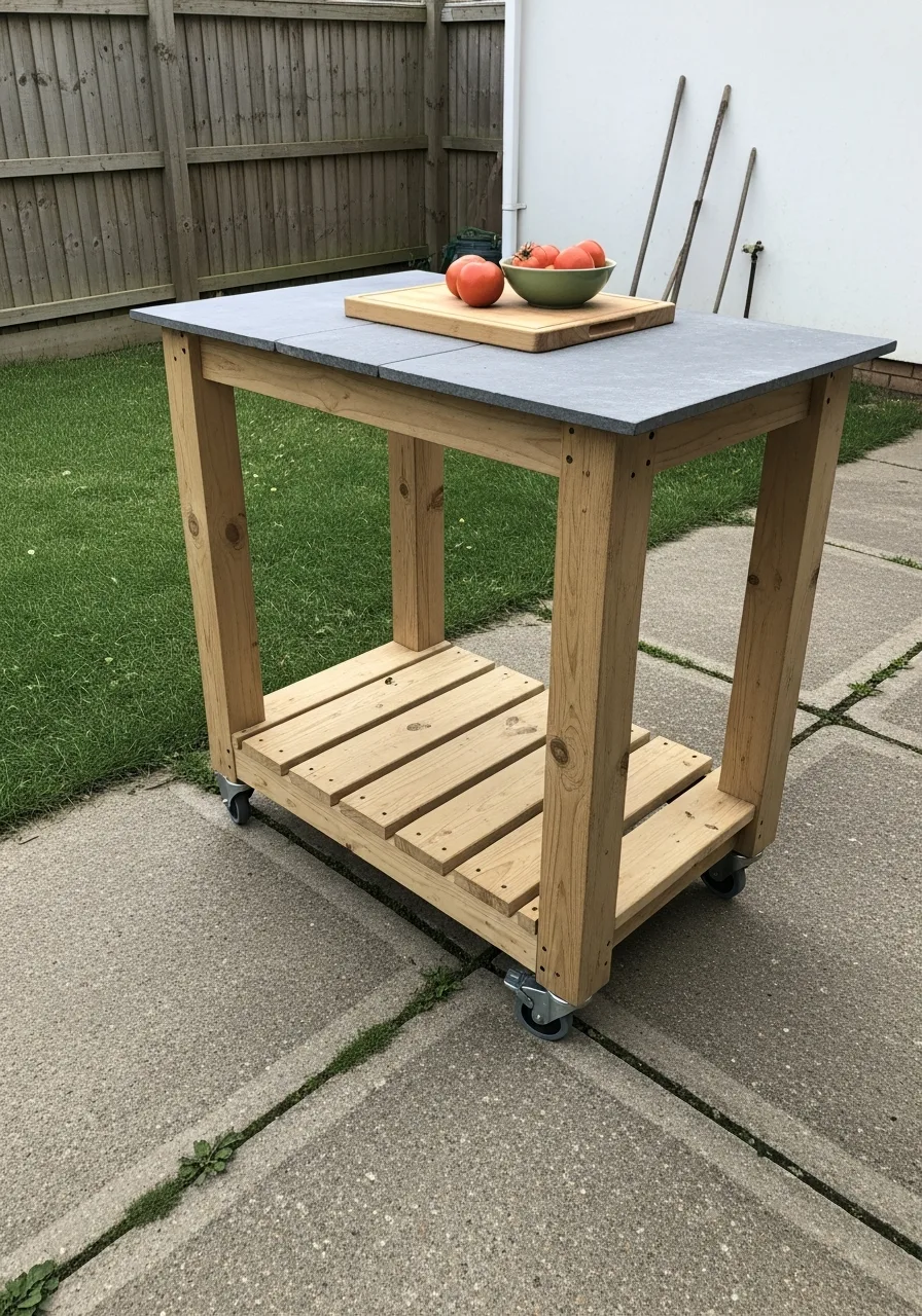 9. Rolling Kitchen Island