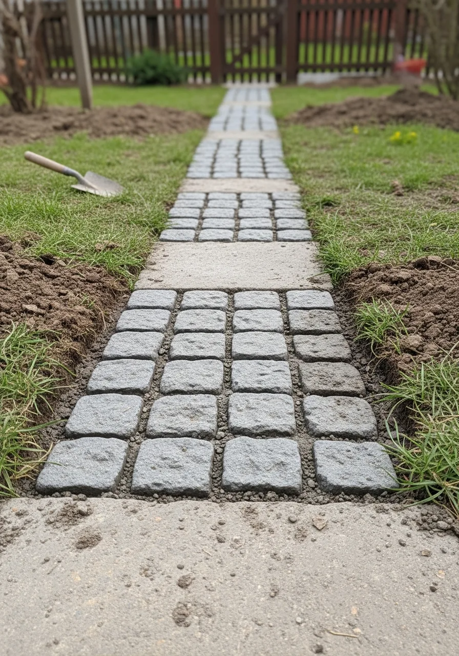 10. DIY Concrete Mold Path