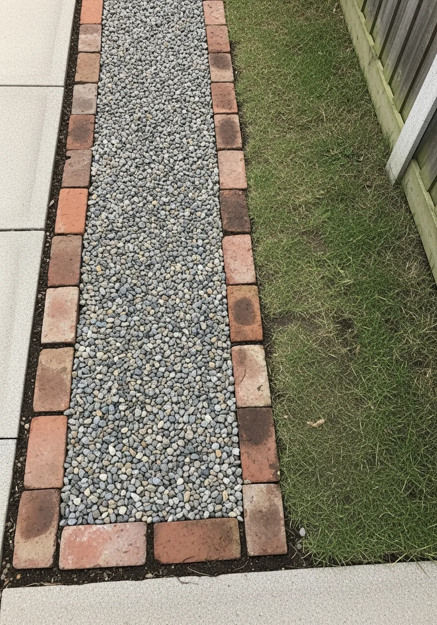16. Brick Border Gravel Fill