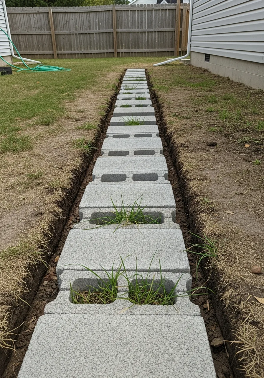 22. Cinder Block Path