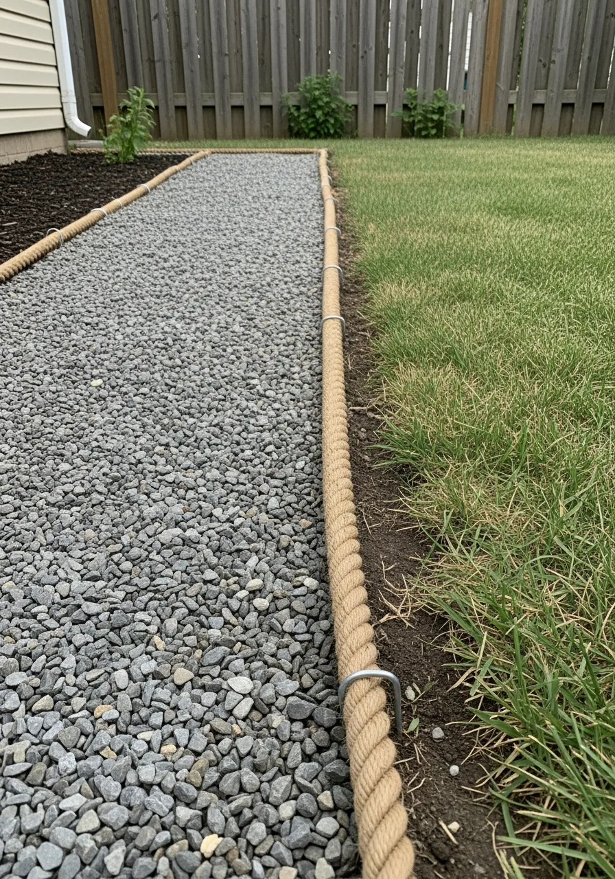 23. Rope-Edged Gravel Path