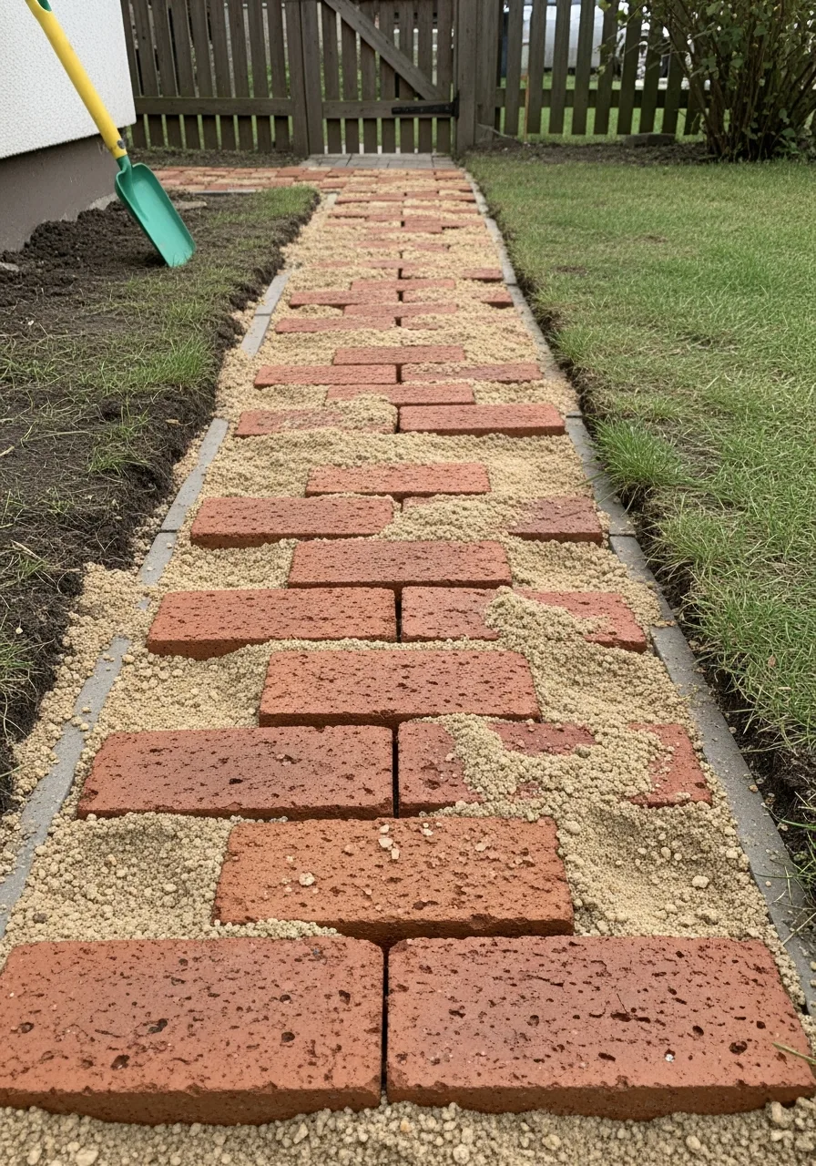 27. Brick-on-Sand Walkway