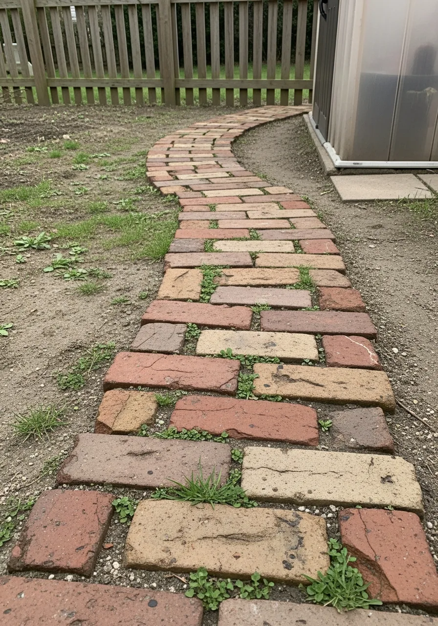 3. Recycled Brick Path