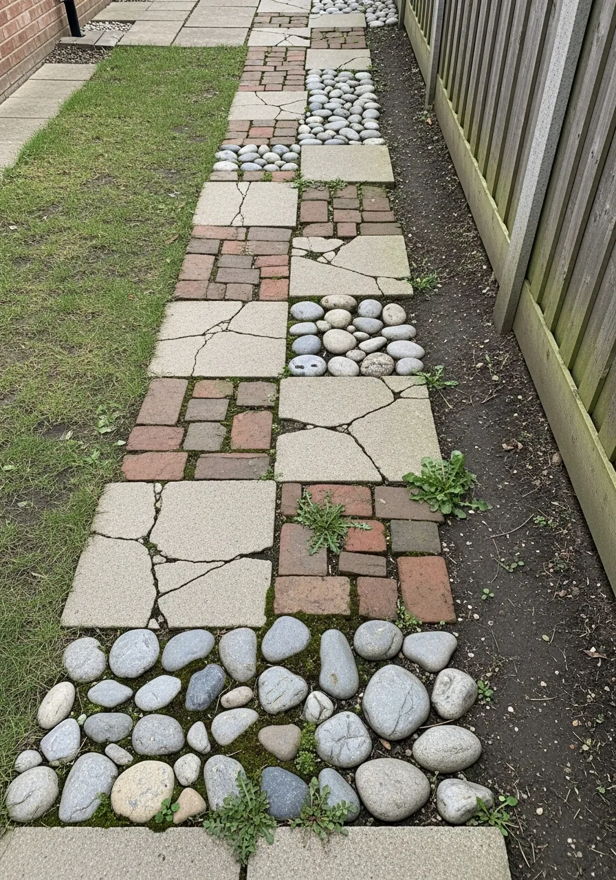 30. Mixed Material Patchwork Path