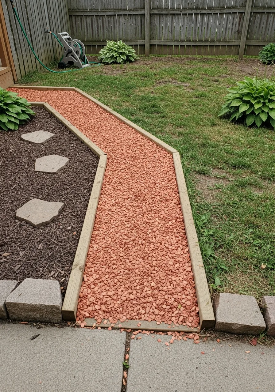 8. Garden Wood Chip Path