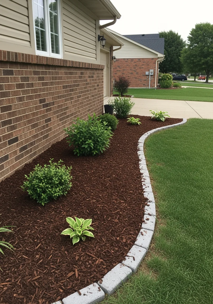 10. Mulch Front Yard Makeover