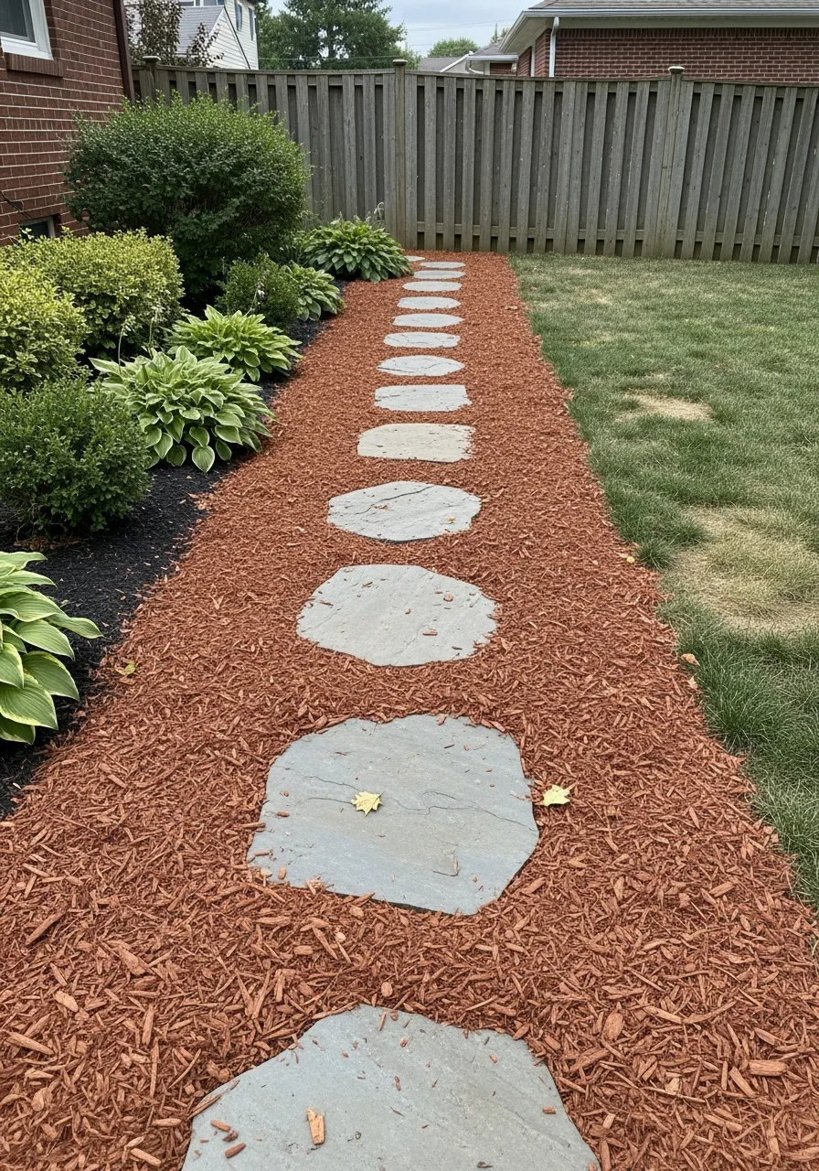 15. Mulch Stepping Stones Path