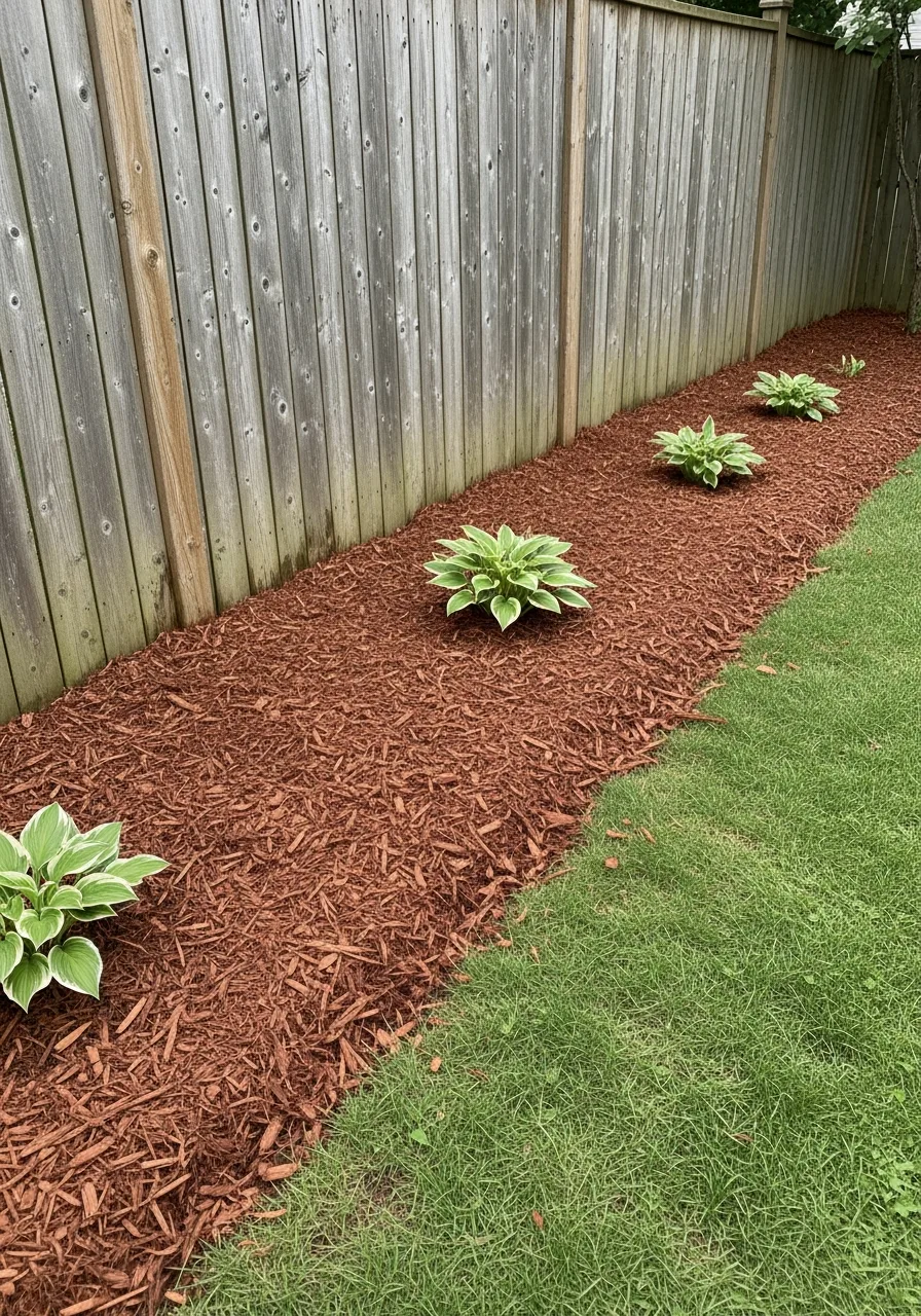 18. Mulch Around Fences
