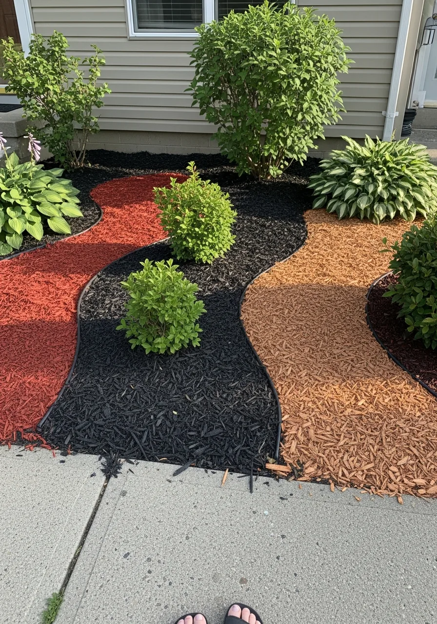 20. Colored Mulch Design