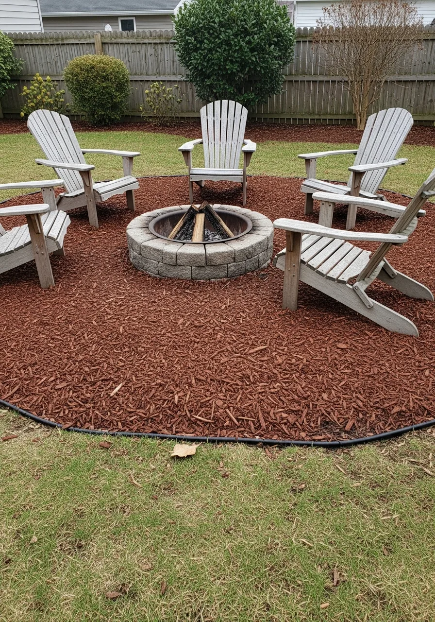 25. Mulch Fire Pit Area