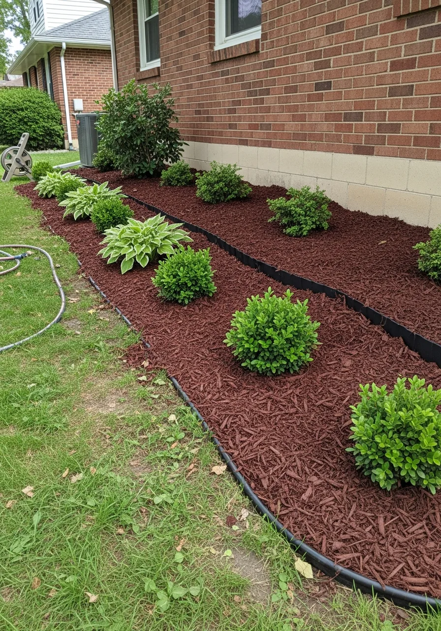 6. Layered Mulch Plant Beds