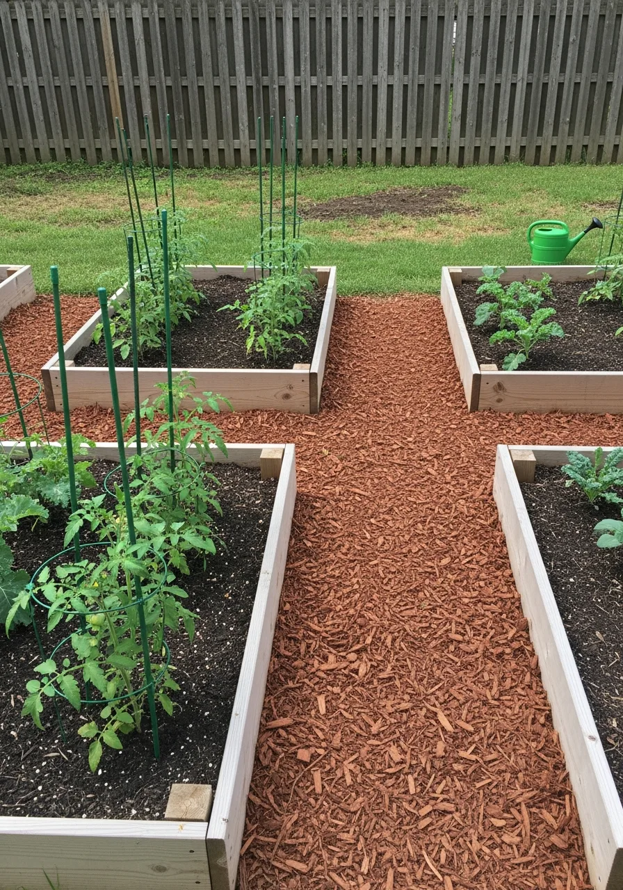 7. Mulch Vegetable Garden Beds