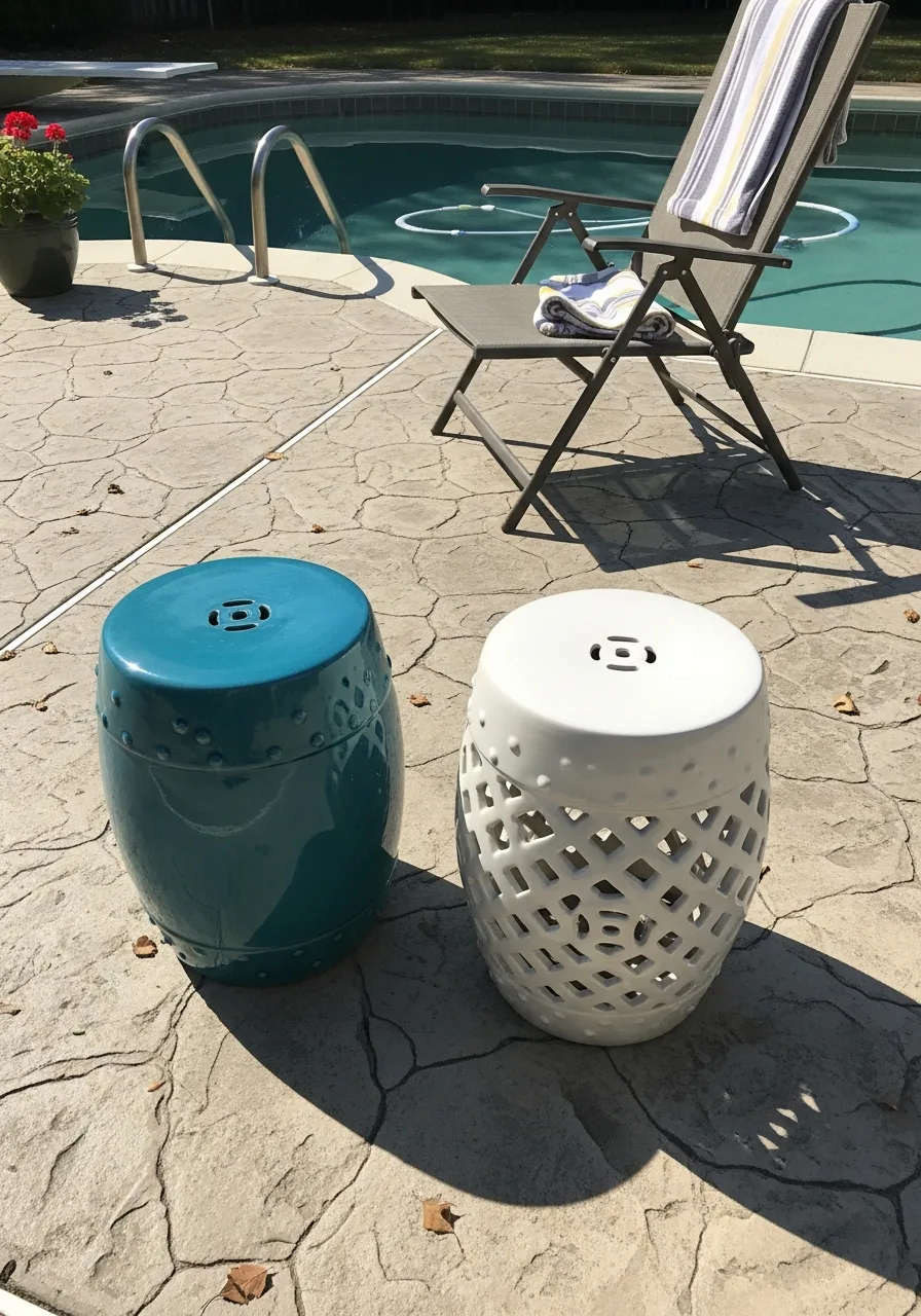 14. Ceramic Garden Stools