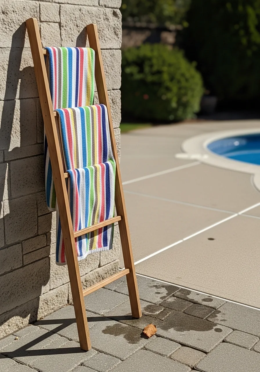 20. Outdoor Towel Rack