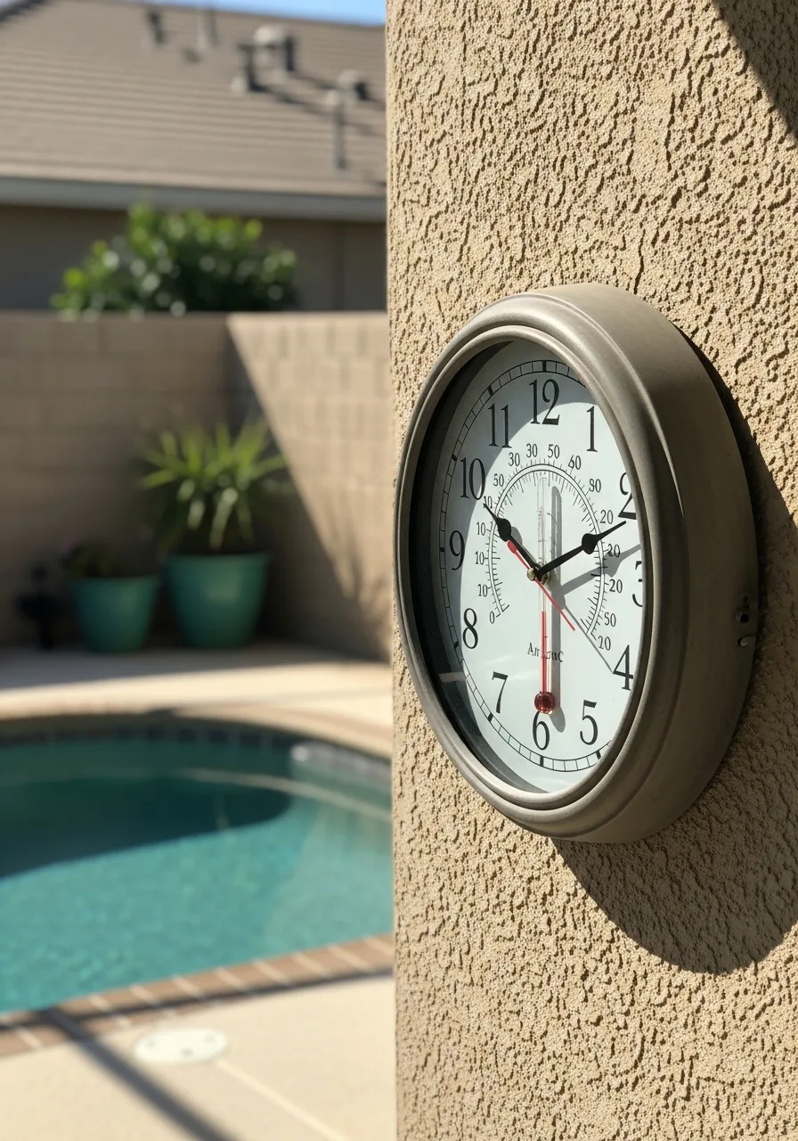 21. Outdoor Clock and Thermometer
