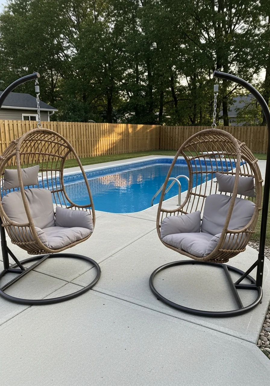 35. Hanging Egg Chairs