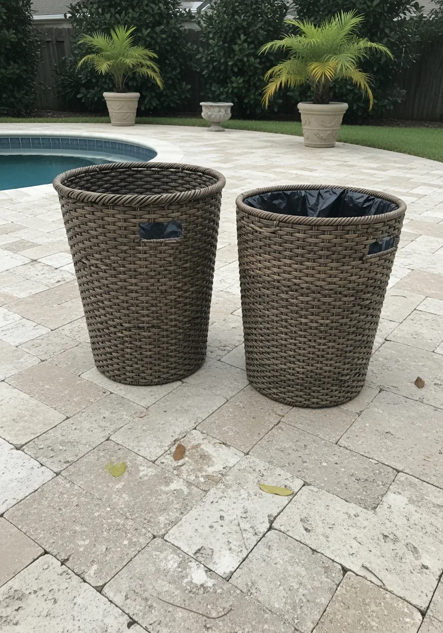 45. Decorative Trash Bins